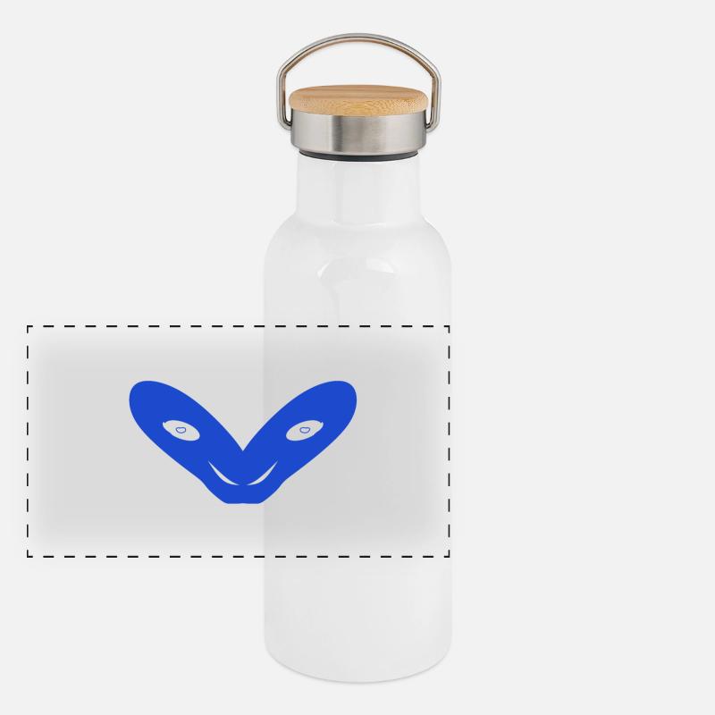Le secret du bleu Gourde isotherme avec bouchon en bambou