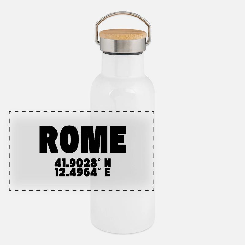Rome - Design with coordinates Panoramic Thermal Bottle with Bamboo Lid