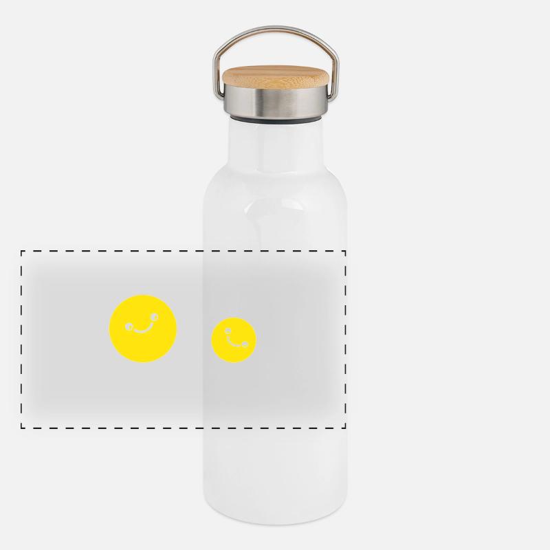 fried eggs smile Panoramic Thermal Bottle with Bamboo Lid