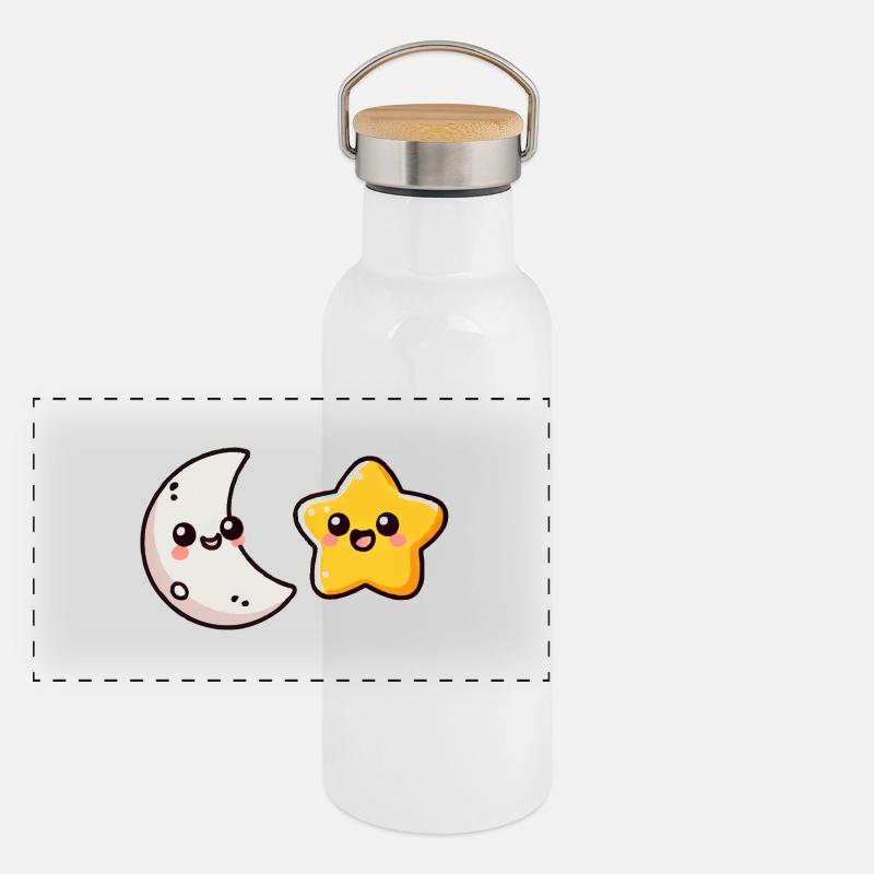 Star Moon Panoramic Thermal Bottle with Bamboo Lid