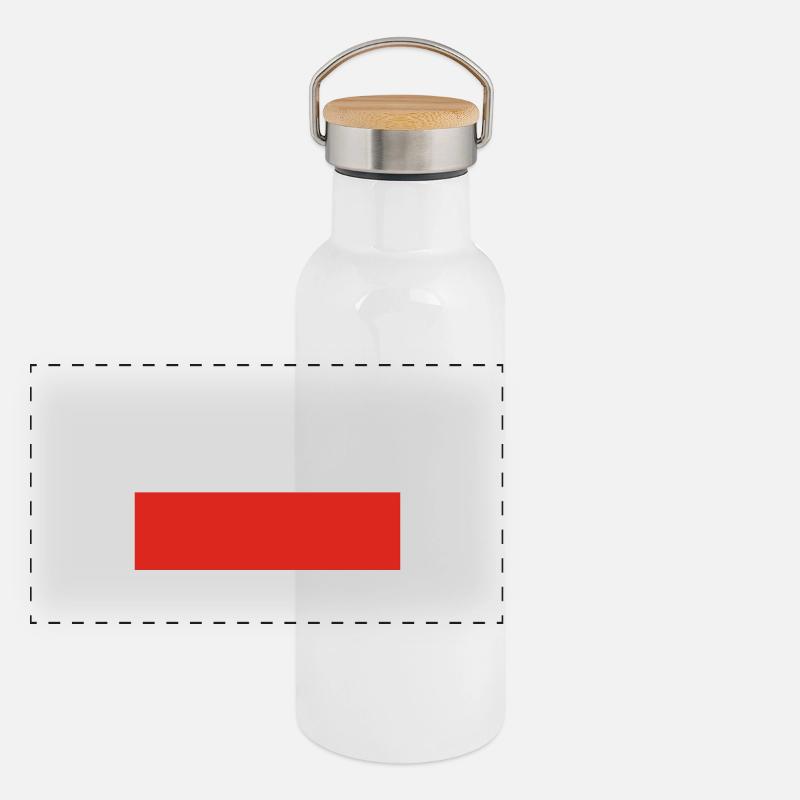 Polen Panorama Thermosflasche mit Bambusdeckel