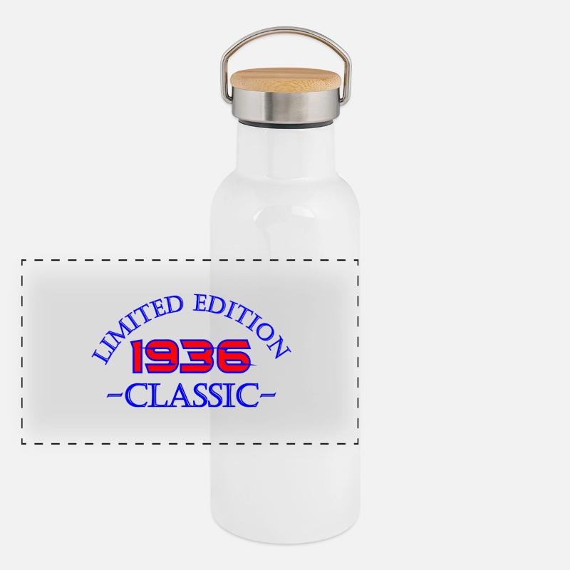 Édition Limitée Classique 1936 Gourde isotherme avec bouchon en bambou