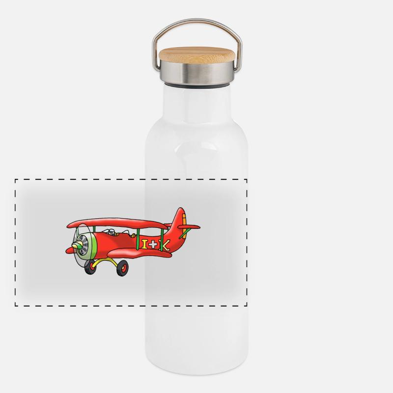 Biplane Panoramic Thermal Bottle with Bamboo Lid