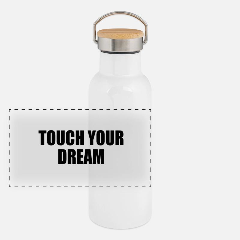 touch your dream Gourde isotherme avec bouchon en bambou