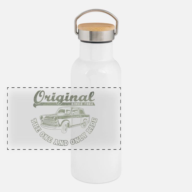 Trabant Orginal seit 1964 Panorama Thermosflasche mit Bambusdeckel