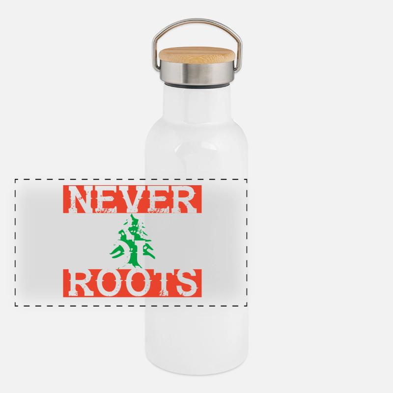 ne jamais oublier la maison racines Liban Gourde isotherme avec bouchon en bambou