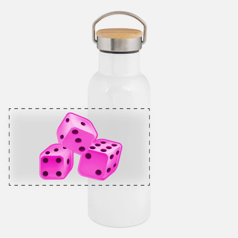 dés Rose Gourde isotherme avec bouchon en bambou