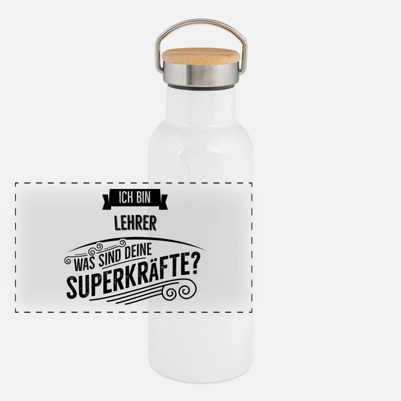 Lehrer Panorama Thermosflasche mit Bambusdeckel