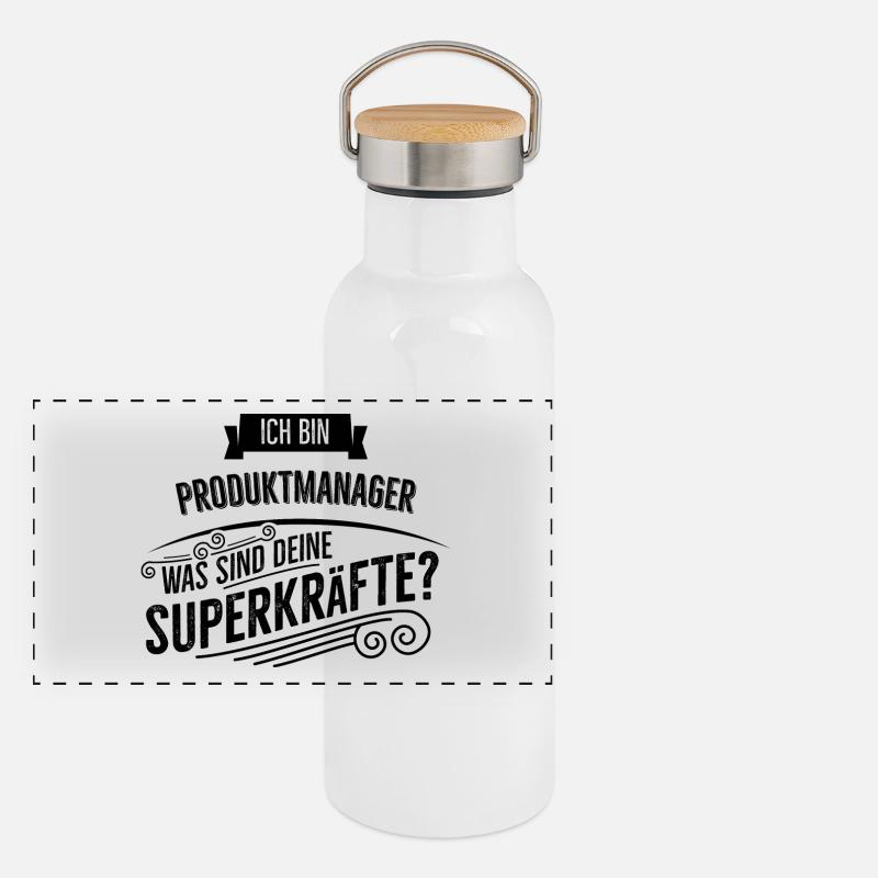 Produktmanager Panorama Thermosflasche mit Bambusdeckel