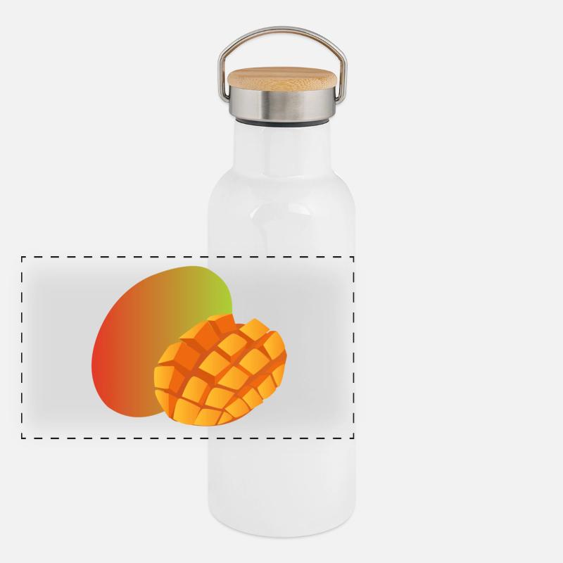 mango veggie vegetables fruits8 Panoramic Thermal Bottle with Bamboo Lid