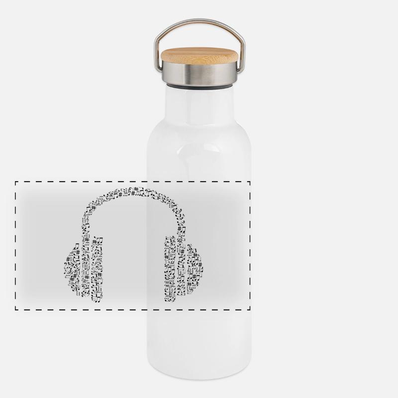 Casques de notes Gourde isotherme avec bouchon en bambou