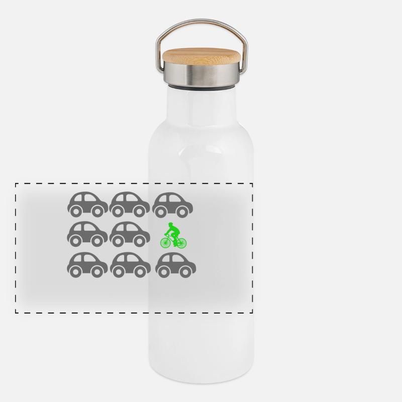 Cycle Panoramic Thermal Bottle with Bamboo Lid