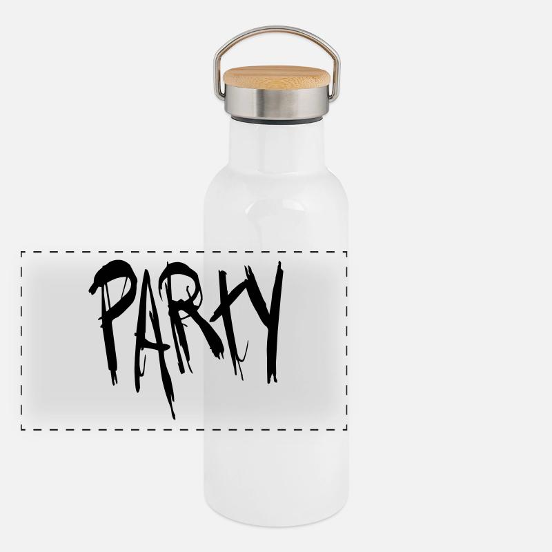 Party Panorama Thermosflasche mit Bambusdeckel