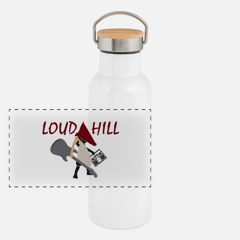 Loud Hill Pyramid Head Monster Gift Idea Panoramic Thermal Bottle with Bamboo Lid