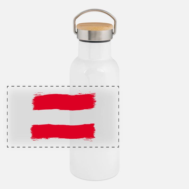 Autriche Gourde isotherme avec bouchon en bambou