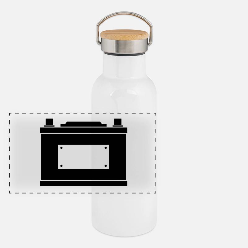 Batterie de voiture Gourde isotherme avec bouchon en bambou