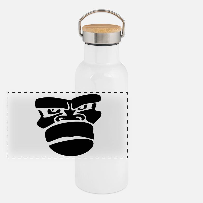 monkey affengesicht Gourde isotherme avec bouchon en bambou