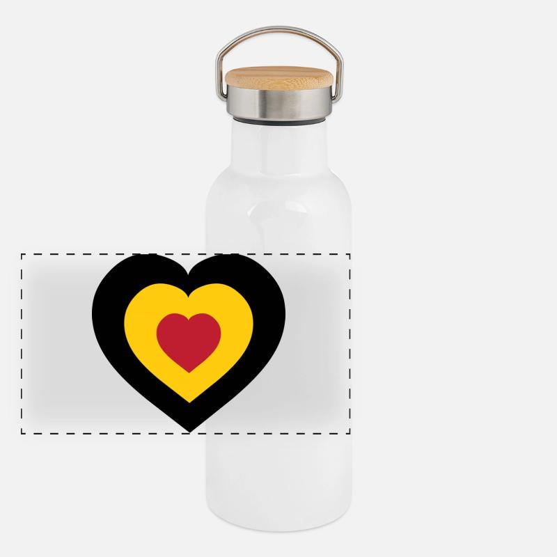 Belgique Gourde isotherme avec bouchon en bambou