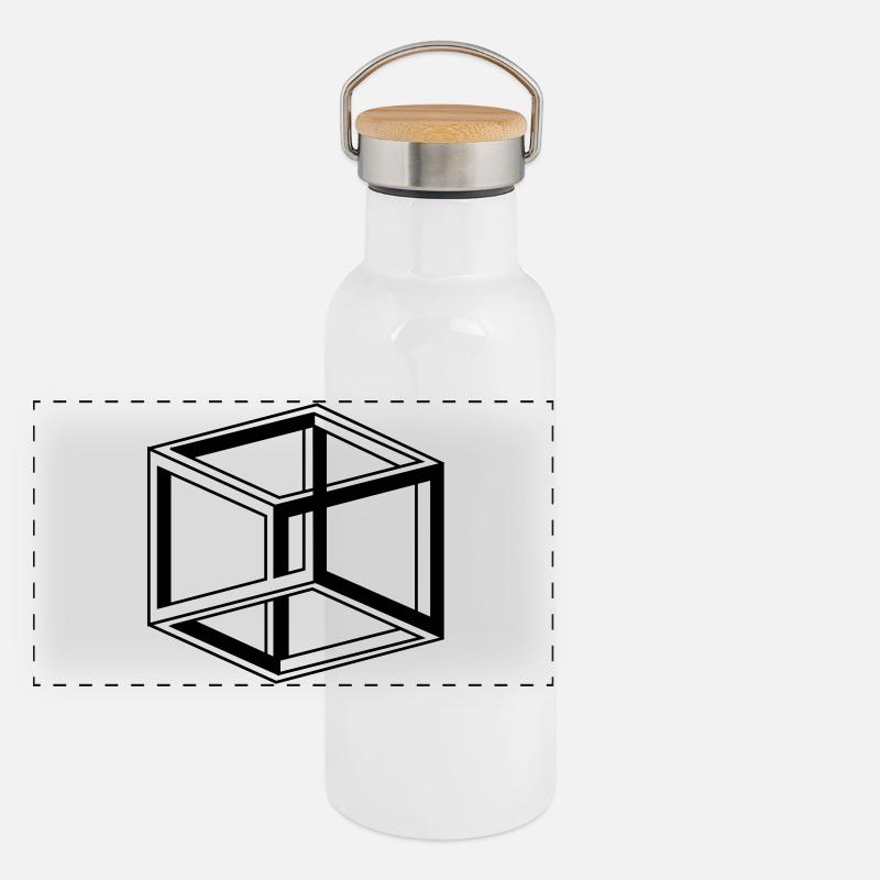 cube escher Panoramic Thermal Bottle with Bamboo Lid
