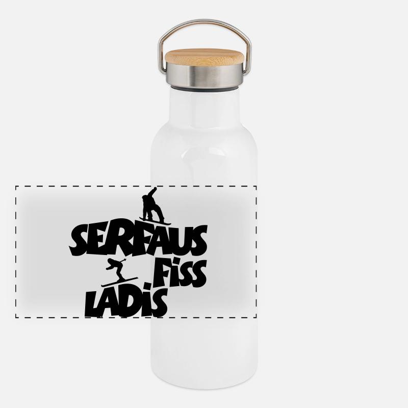 Serfaus Fiss Ladis Panoramic Thermal Bottle with Bamboo Lid