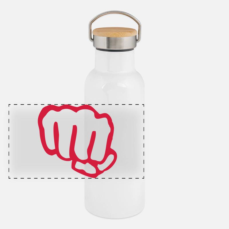 poing Gourde isotherme avec bouchon en bambou