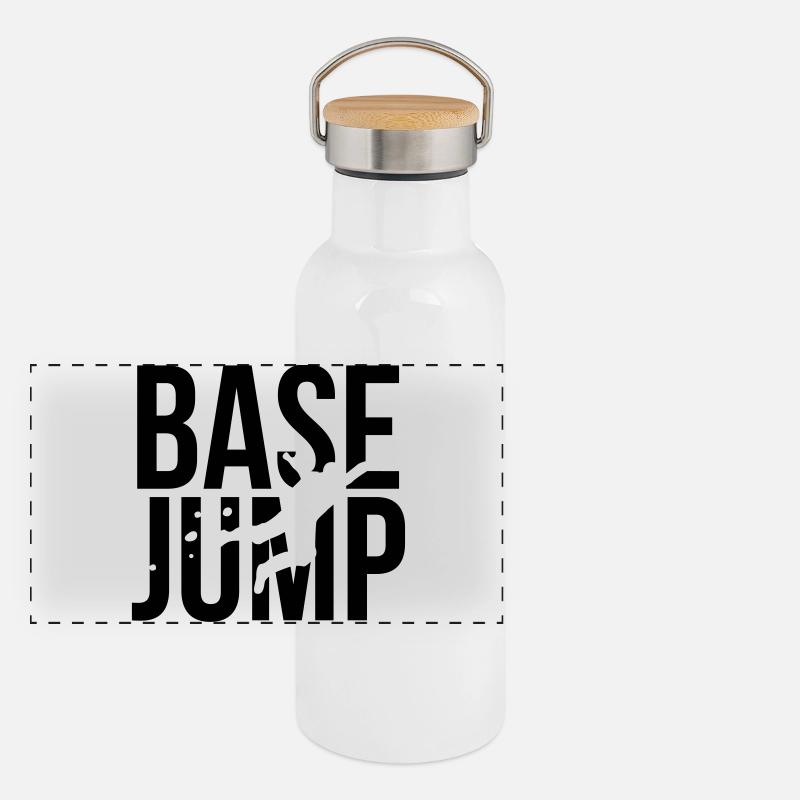BASE jump Gourde isotherme avec bouchon en bambou