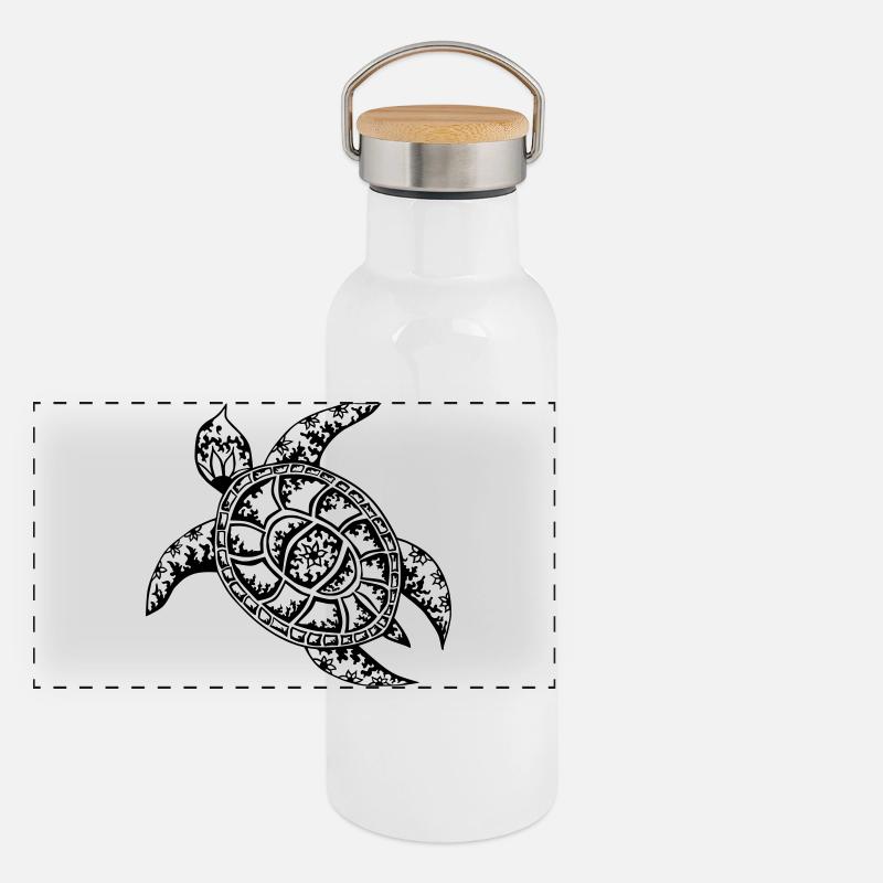Tortue Gourde isotherme avec bouchon en bambou