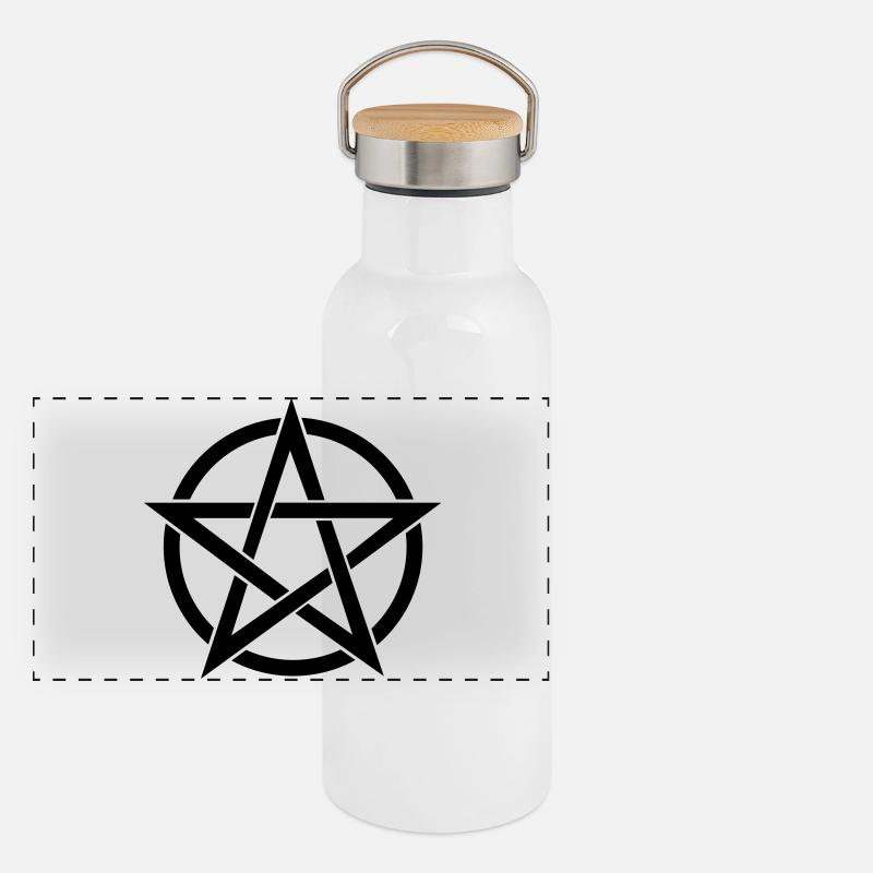 pentacle Gourde isotherme avec bouchon en bambou