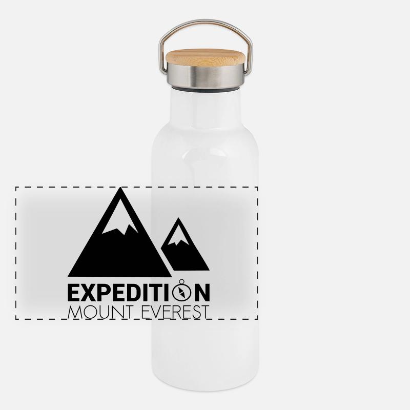Expédition Mont Everest Gourde isotherme avec bouchon en bambou