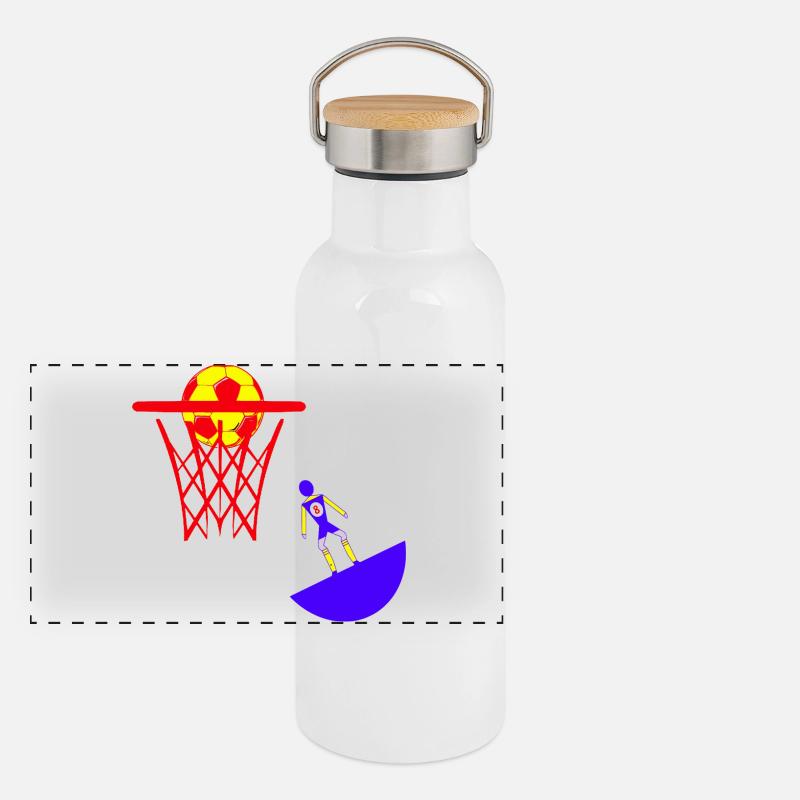 Panier de basket-ball Subbuteo Gourde isotherme avec bouchon en bambou