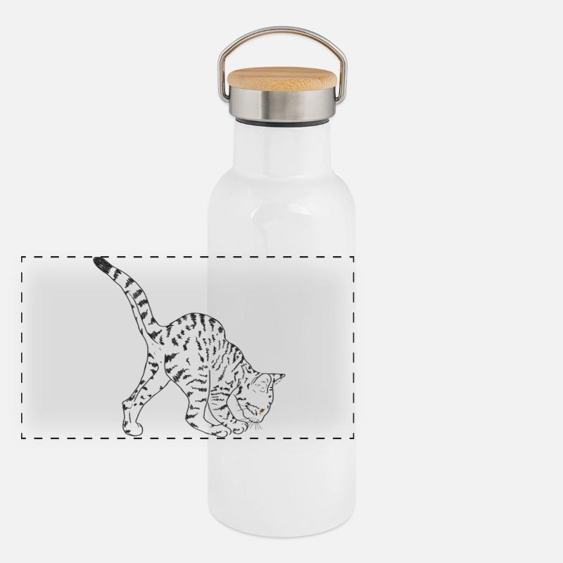 Panorama Thermosflasche mit Bambusdeckel