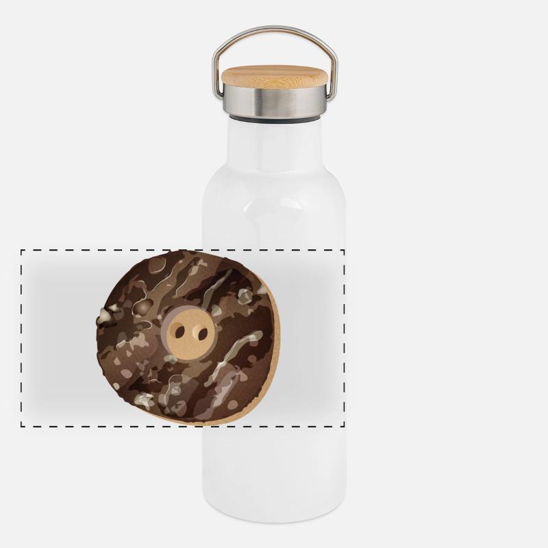rustic button in staghorn look Panoramic Thermal Bottle with Bamboo Lid