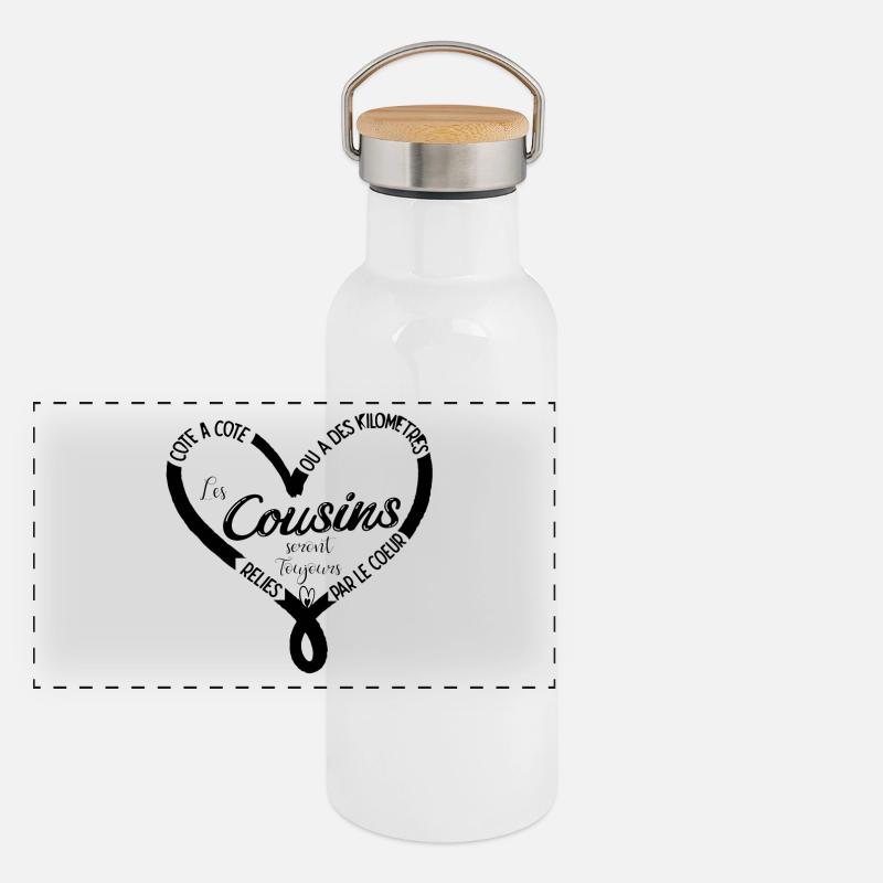 Les Cousins Gourde isotherme avec bouchon en bambou