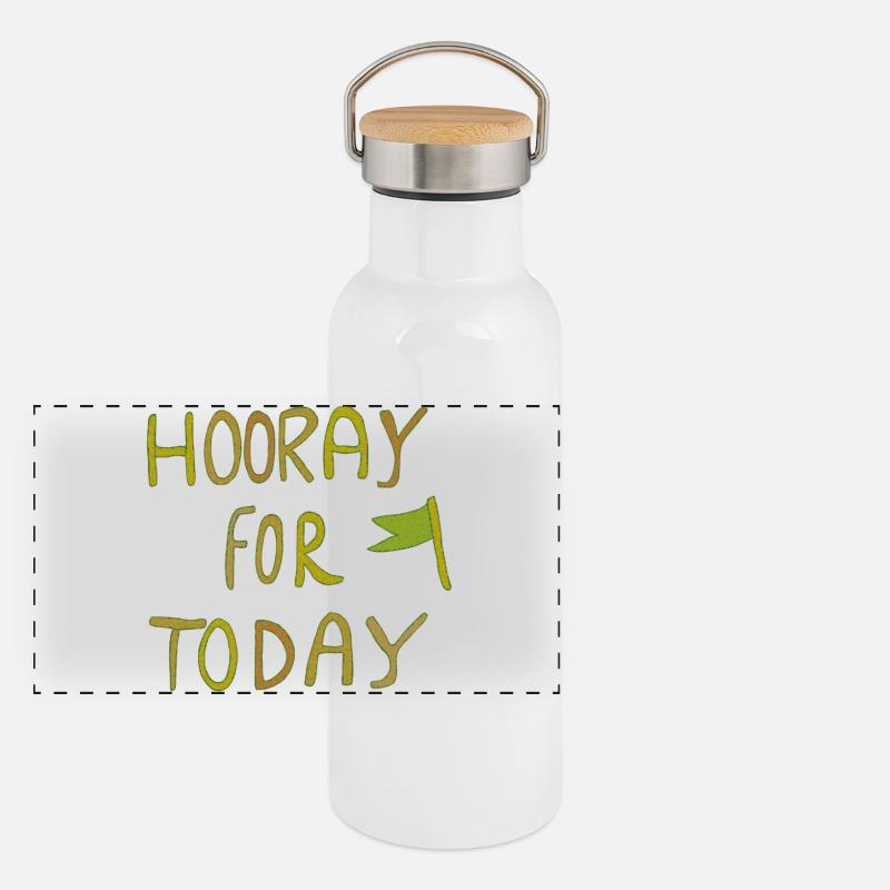 Hooray for Today Panoramic Thermal Bottle with Bamboo Lid
