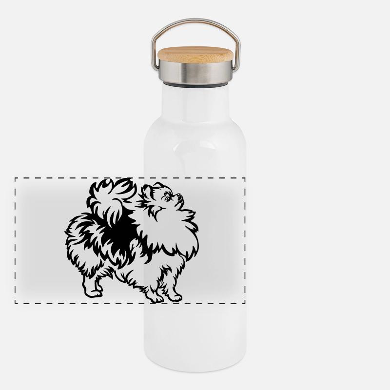 Panorama Thermosflasche mit Bambusdeckel