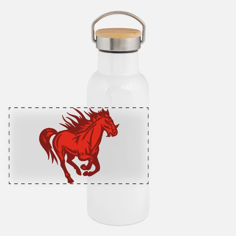 Cheval démoniaque Gourde isotherme avec bouchon en bambou