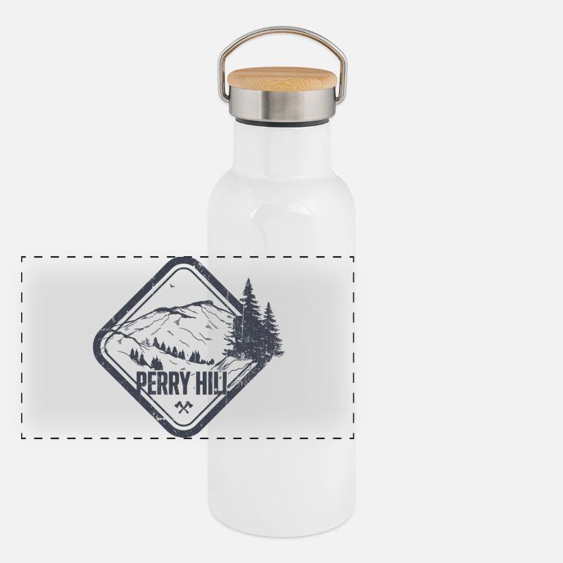 Perry Hill Mountain Ridge Panoramic Thermal Bottle with Bamboo Lid