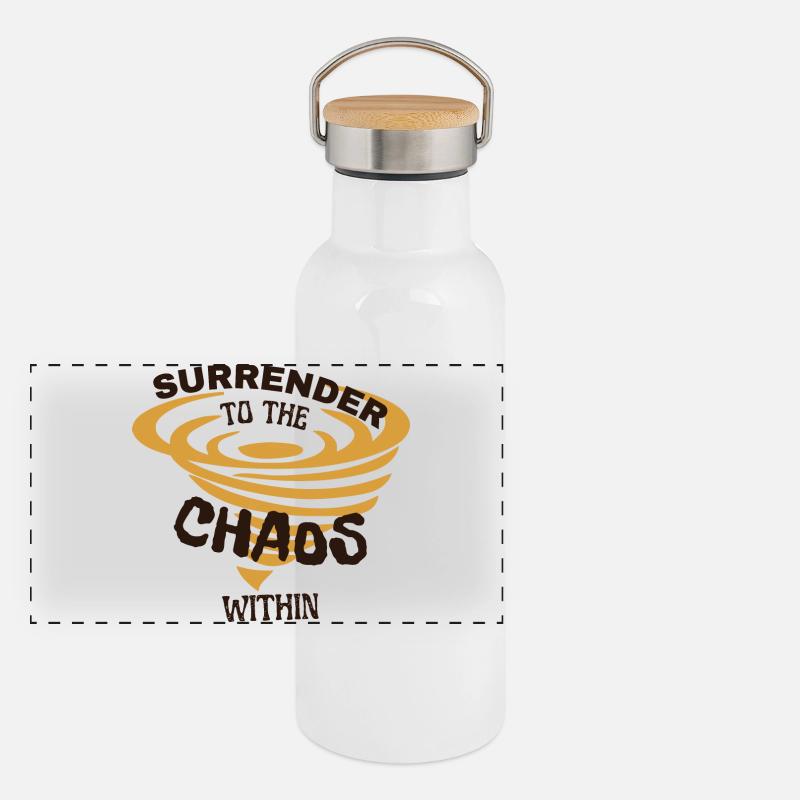 Surrender to the Chaos Within Panoramic Thermal Bottle with Bamboo Lid