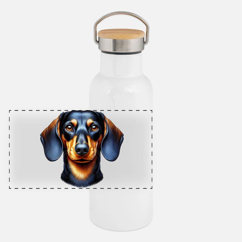 Basset Panoramic Thermal Bottle with Bamboo Lid