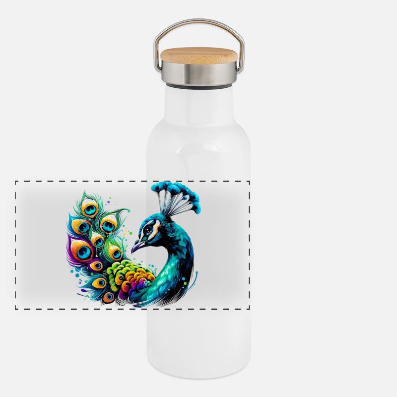 Paon Gourde isotherme avec bouchon en bambou