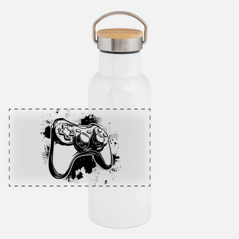 Panorama Thermosflasche mit Bambusdeckel