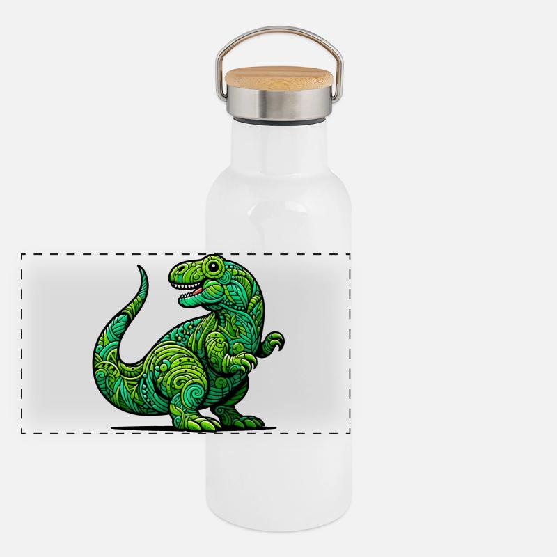 Dinosaur Panoramic Thermal Bottle with Bamboo Lid