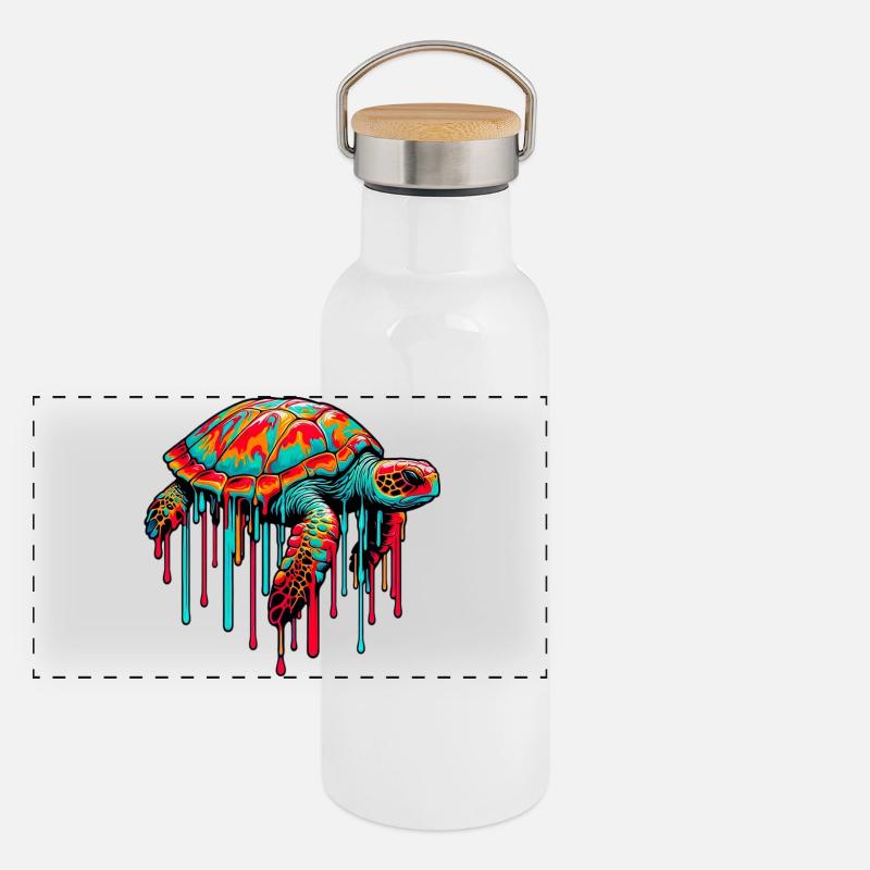 Tortue Gourde isotherme avec bouchon en bambou