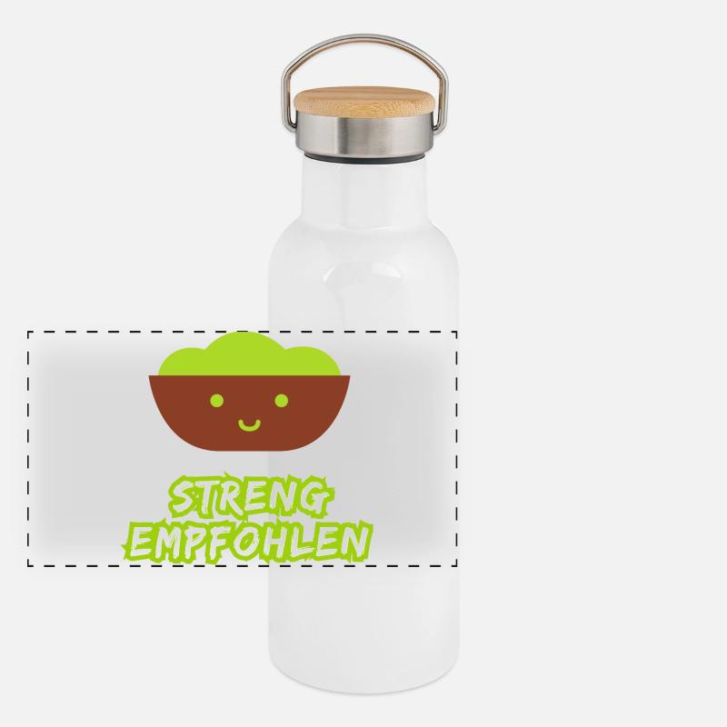Guacamole strictement recommandé Gourde isotherme avec bouchon en bambou