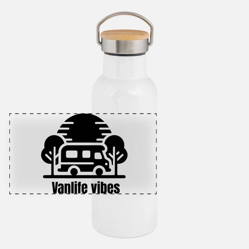 Vanlife Vibes Panoramic Thermal Bottle with Bamboo Lid