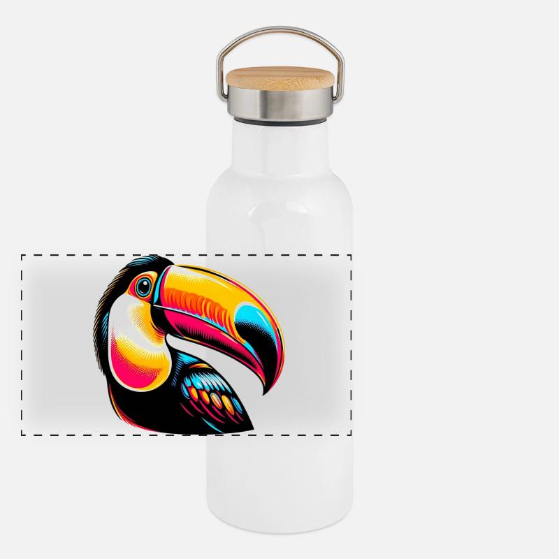Toucan Gourde isotherme avec bouchon en bambou