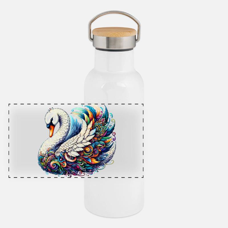 Cygne Gourde isotherme avec bouchon en bambou