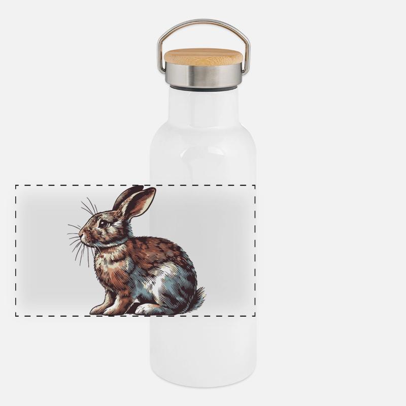 Lièvre Gourde isotherme avec bouchon en bambou