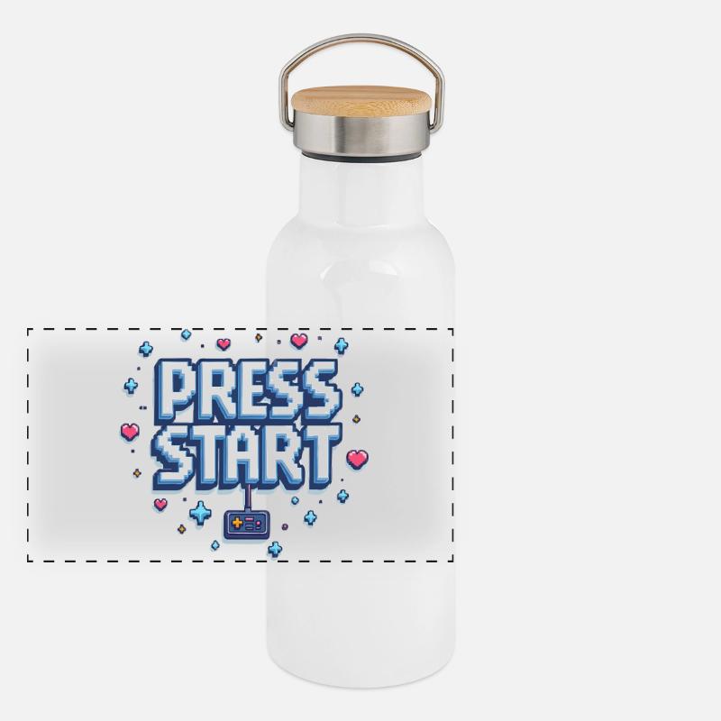 Panorama Thermosflasche mit Bambusdeckel