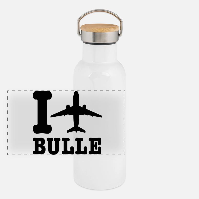 Vacances Bulgarie Gourde isotherme avec bouchon en bambou